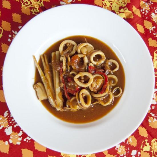 Rezeptbild: Tintenfischringe Süß Sauer