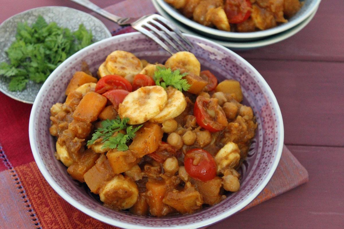 Rezeptbild: Kürbis Curry mit Bananen