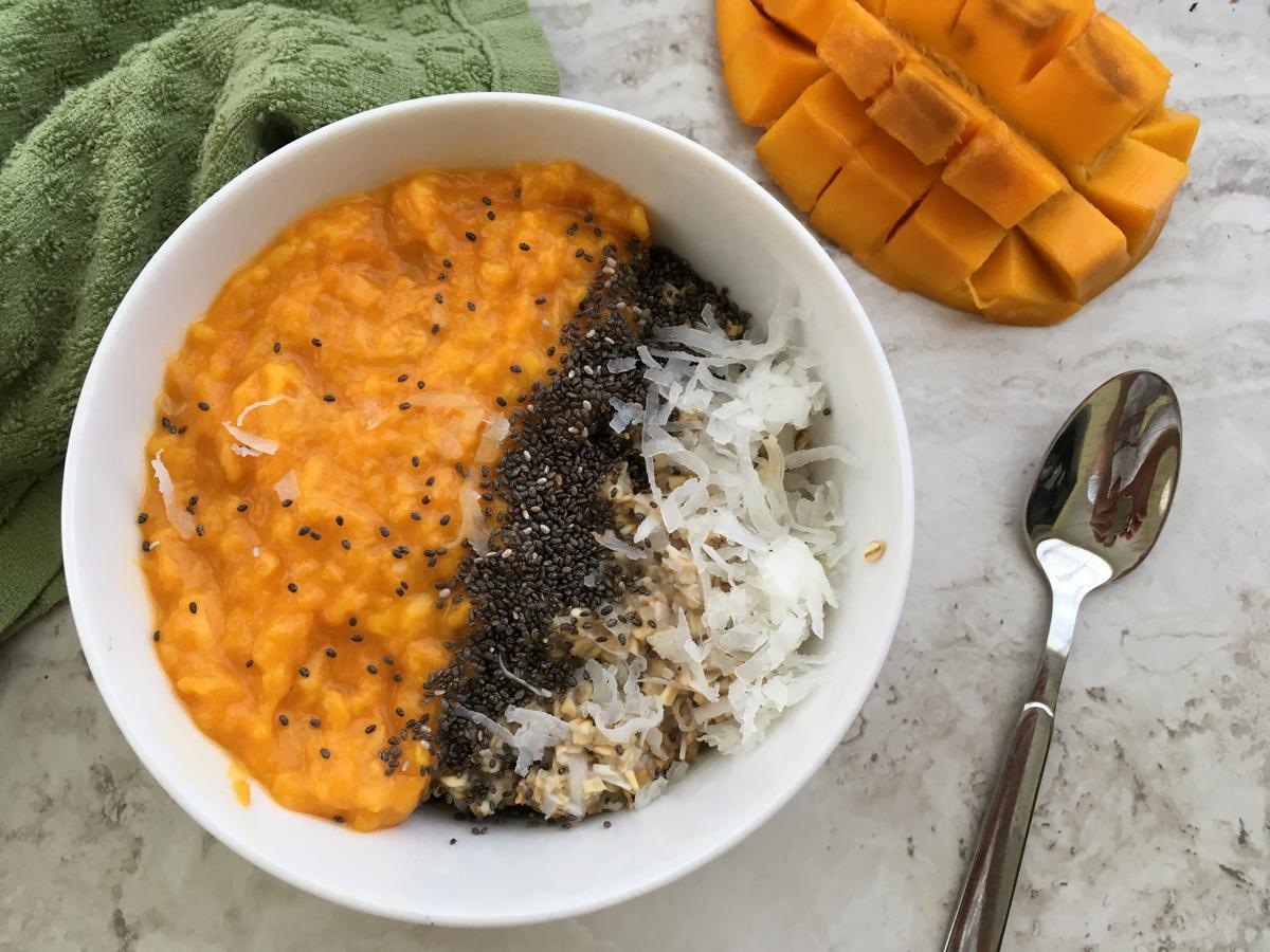 Rezeptbild: Exotisches Kokos-Mango-Oatmeal