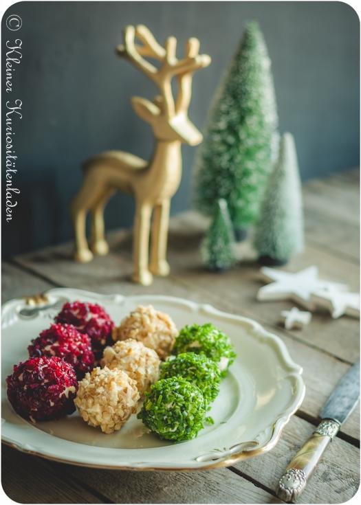 Rezeptbild: Weihnachtliche Frischkäsebällchen