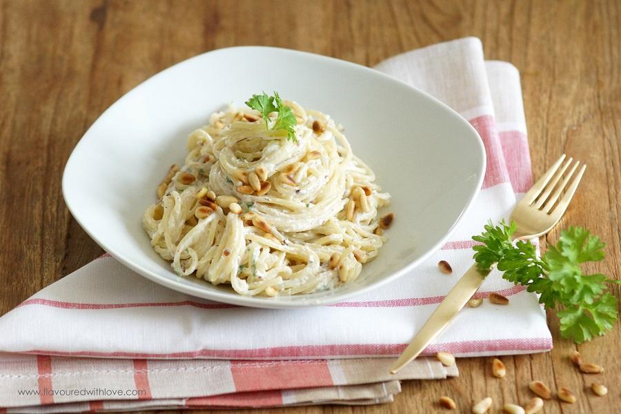 Rezeptbild: Spaghetti mit Ricotta und Mandeln