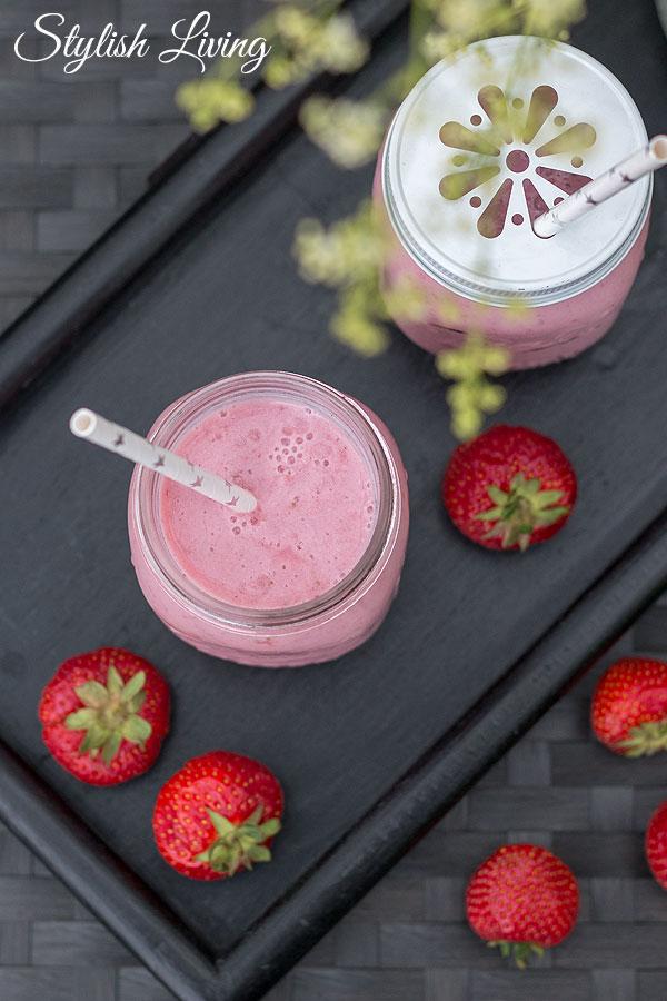 Rezeptbild: Oberleckere Erdbeermilch