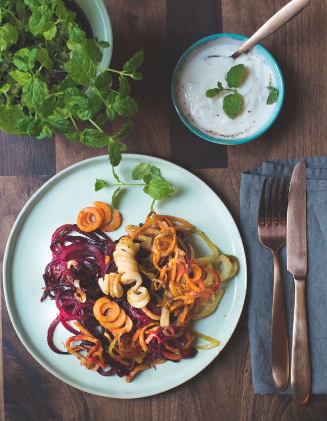 Rezeptbild: Ofengeröstete Gemüsespiralen