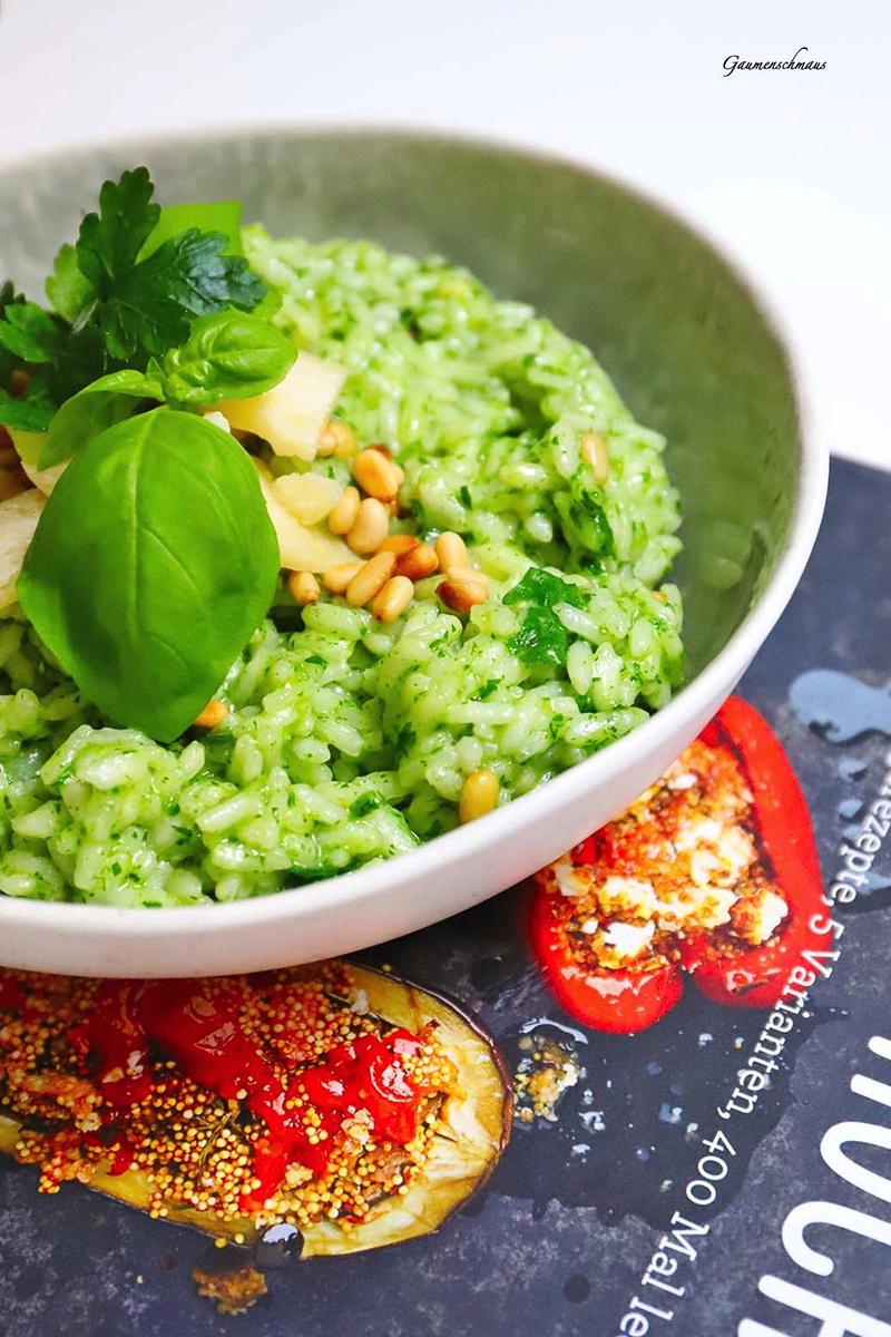 Rezeptbild: Rucola-Pinienkern-Risotto