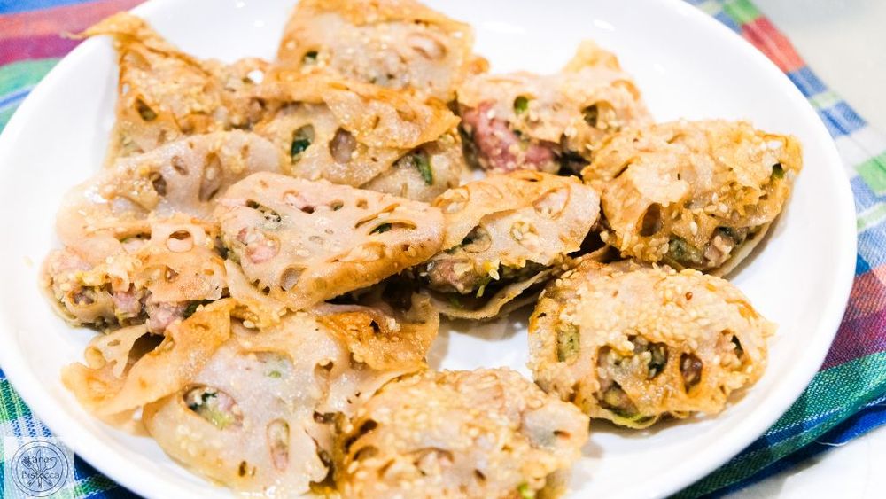 Rezeptbild: Gefuellte Lotuswurzel Kuchen