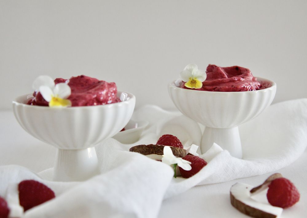 Rezeptbild: Himbeer Kokos Nice Cream