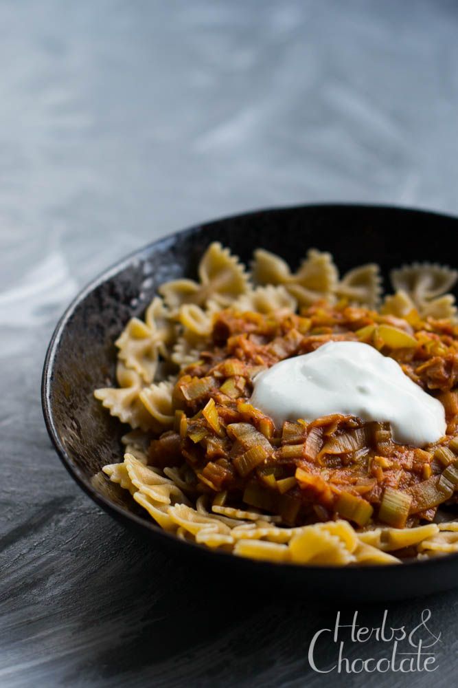 Rezeptbild: Nudeln mit Lauchsoße