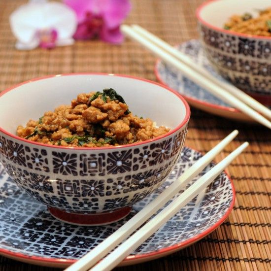 Rezeptbild: Chili-Hackfleisch mit Thai-Basilikum