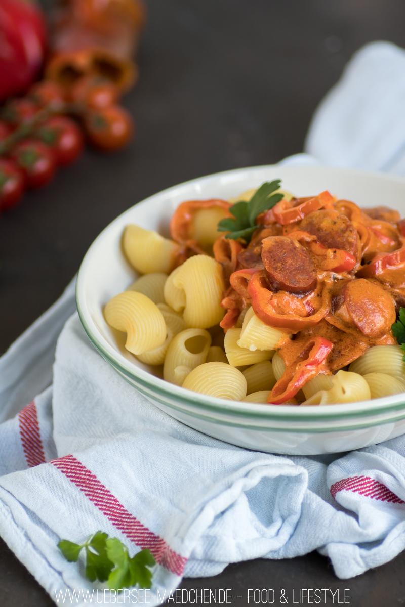 Rezeptbild: Pasta mit Chorizo-Tomaten-Sauce