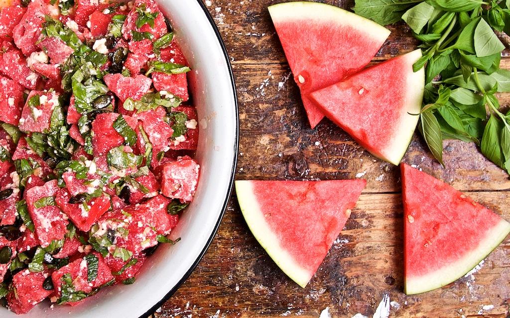 Rezeptbild: Wassermelonensalat