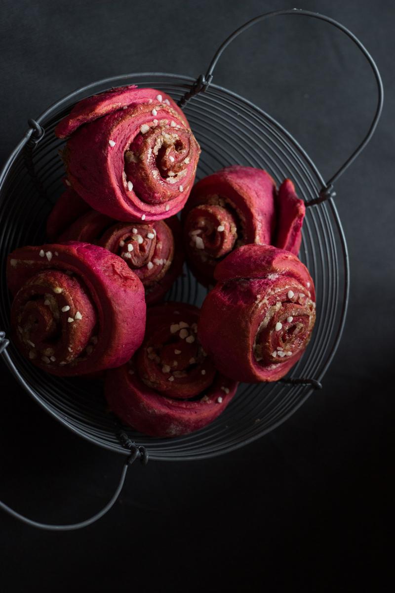 Rezeptbild: Rote Bete Zimtschnecken