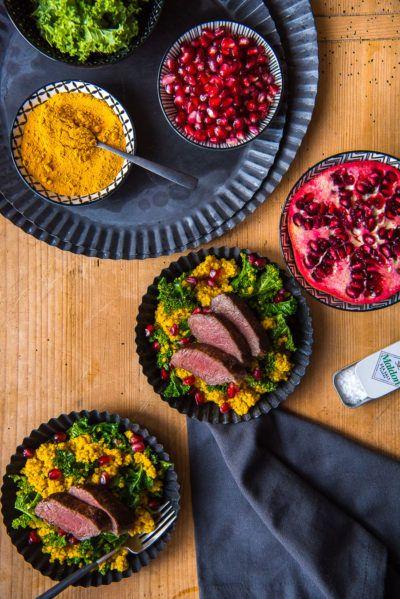 Rezeptbild: Grünkohl Bulgur Salat mit Lamm