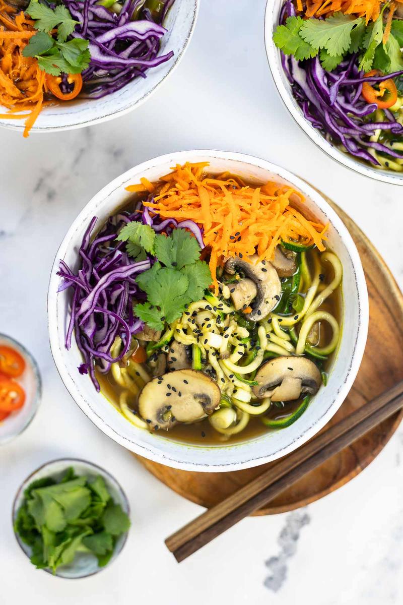 Rezeptbild: Vegane Ramen-Suppe mit Zoodles
