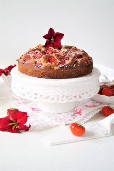 Rezeptbild: Erdbeer Dinkelvollkorn Kuchen 