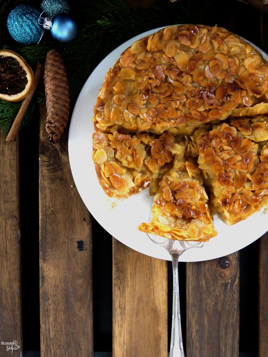 Rezeptbild: Apfel-Zimt-Bienenstich Torte: glutenfrei und vegan