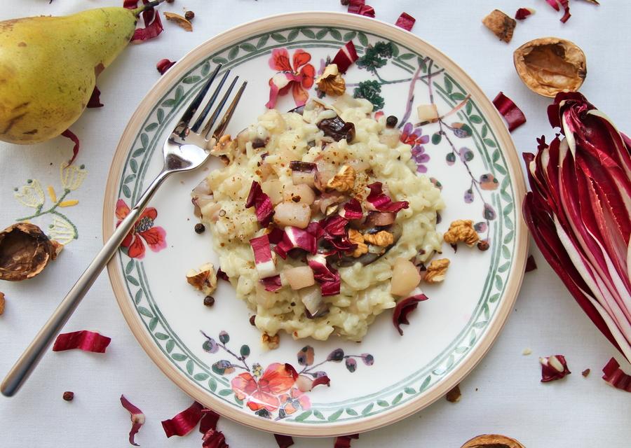 Rezeptbild: Risotto mit Radicchio, Birne und Blauschimmelkäse