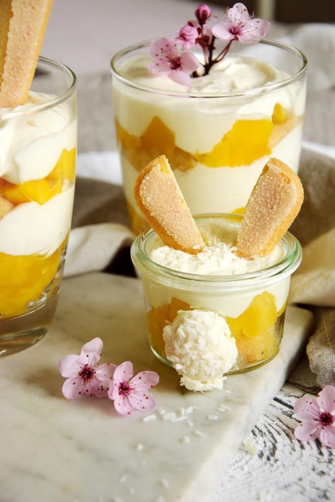 Rezeptbild: Schnelles Mango-Tiramisu (ohne Ei)