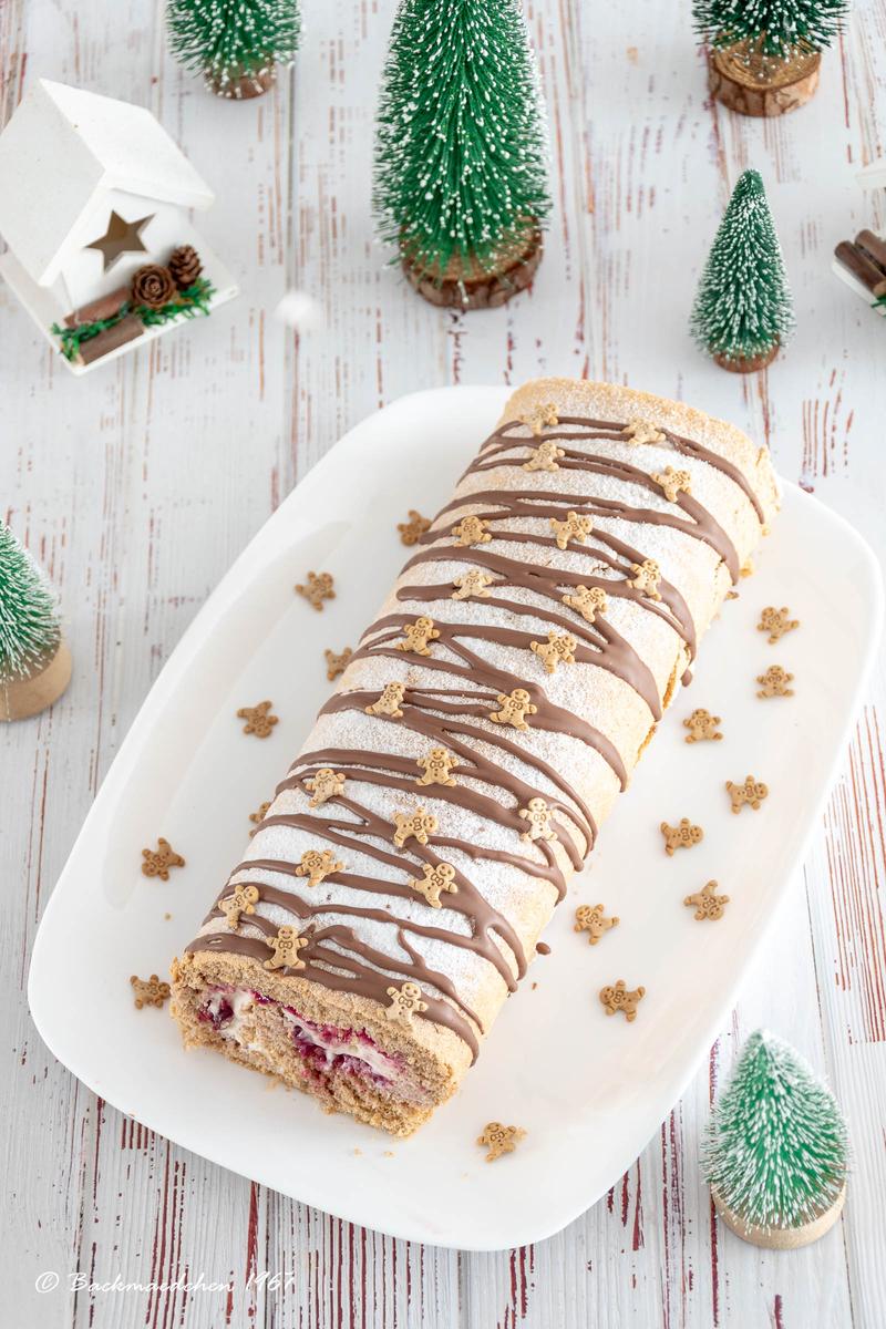 Rezeptbild: Lebkuchen-Biskuitrolle