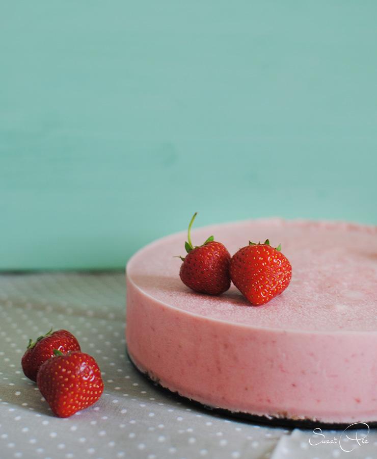 Rezeptbild: gefrorener Erdbeer-Cheesecake