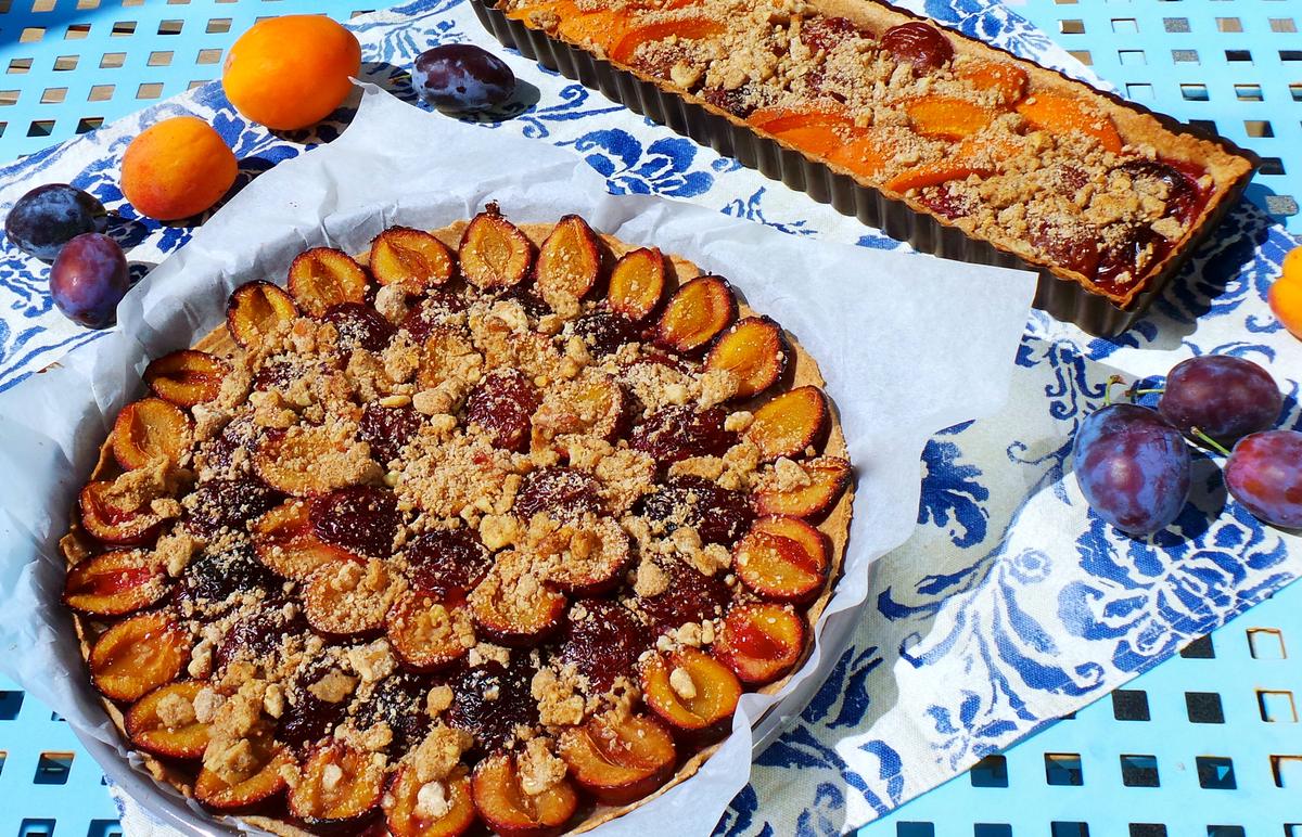 Rezeptbild: Pflaumentarte mit Walnuss-Streusel 