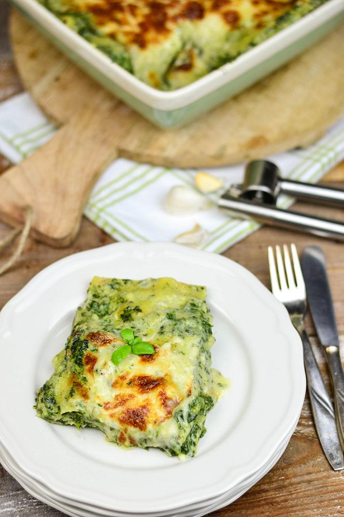 Rezeptbild: Spinat Gorgonzola Lasagne