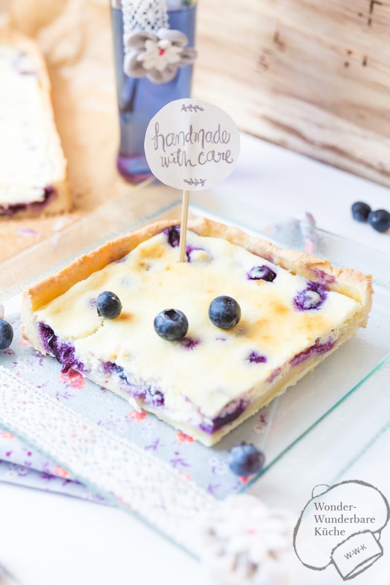 Rezeptbild: Käsekuchen mit Heidelbeeren