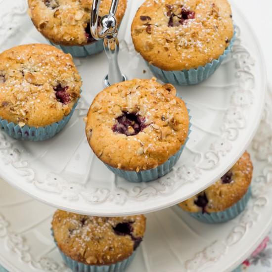 Rezeptbild: Brombeer Haselnuss Muffins