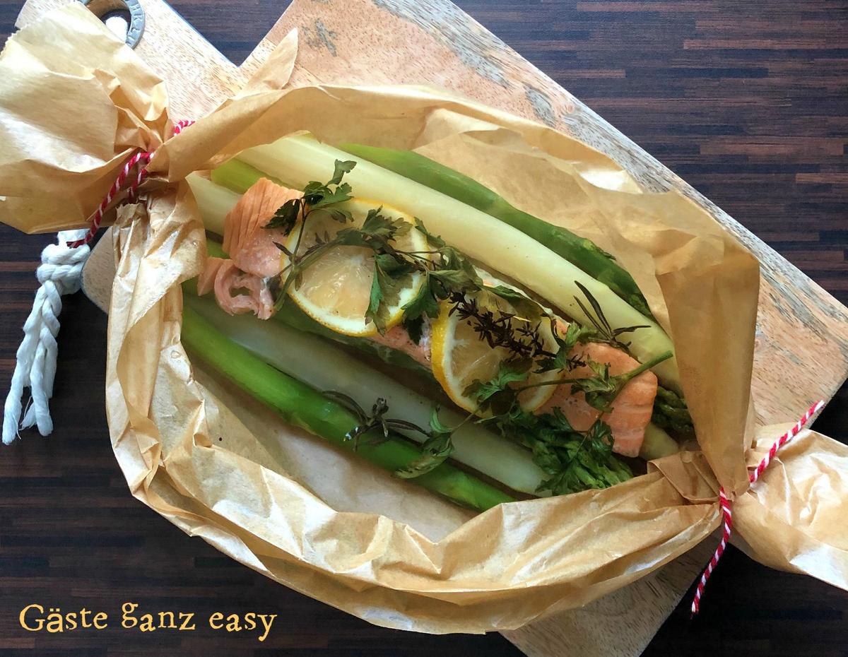Rezeptbild: Spargelpäckchen mit Lachs