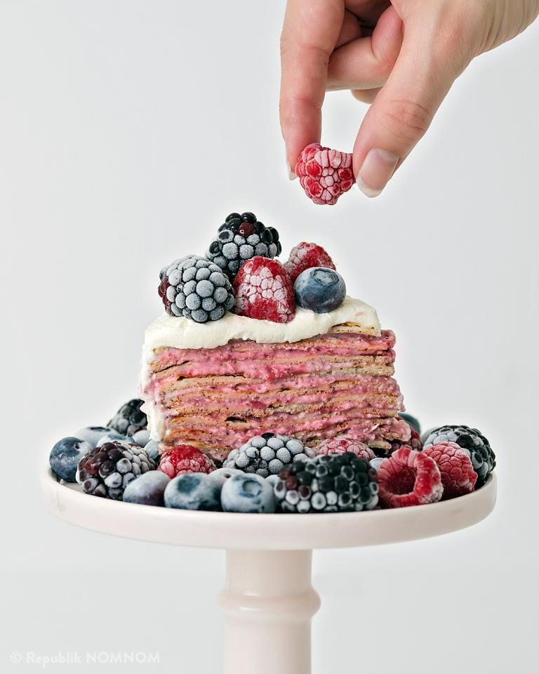 Rezeptbild: Fruchtiges Crêpe-Törtchen!