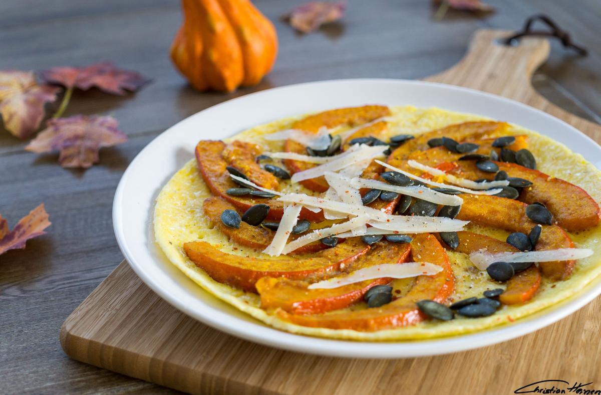 Rezeptbild: Kürbis-Omlett oder auch Herbstfreundschaften…