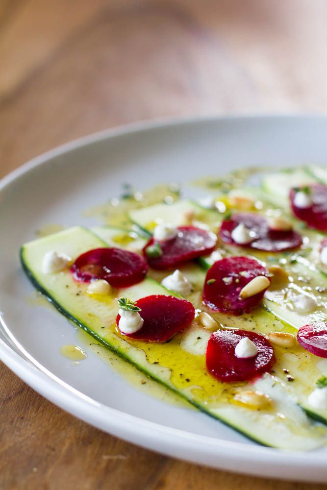 Rezeptbild: Zucchini Carpaccio mit roter Beete