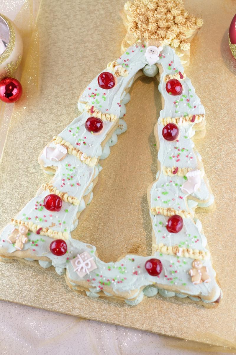 Rezeptbild: Christmas Tree Cake – Die weihnachtliche Variante vom Letter Cake