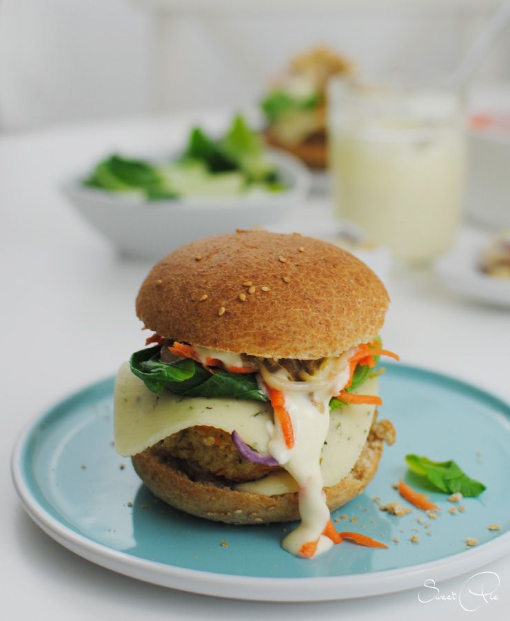 Rezeptbild: Burger mit Haferflocken Bratling