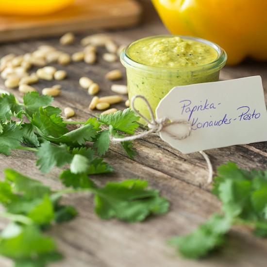 Rezeptbild: Paprika-Koriander-Pesto