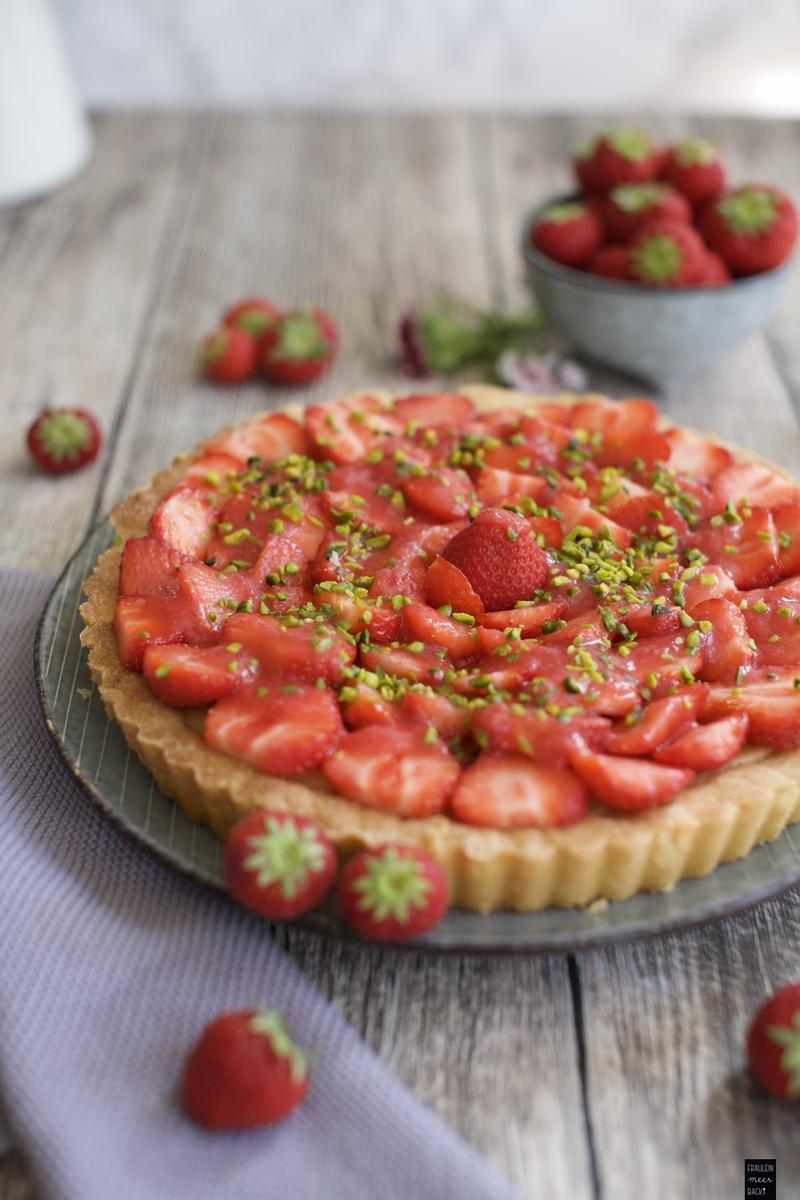 Rezeptbild: Erdbeertarte mit Frischkäse
