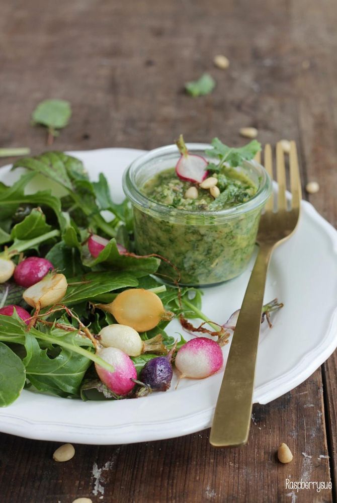 Rezeptbild: Gebackene Radieschen mit Pesto