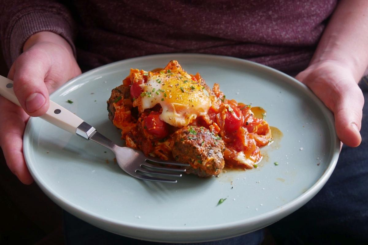 Rezeptbild: Shakshuka mit Hackbällchen