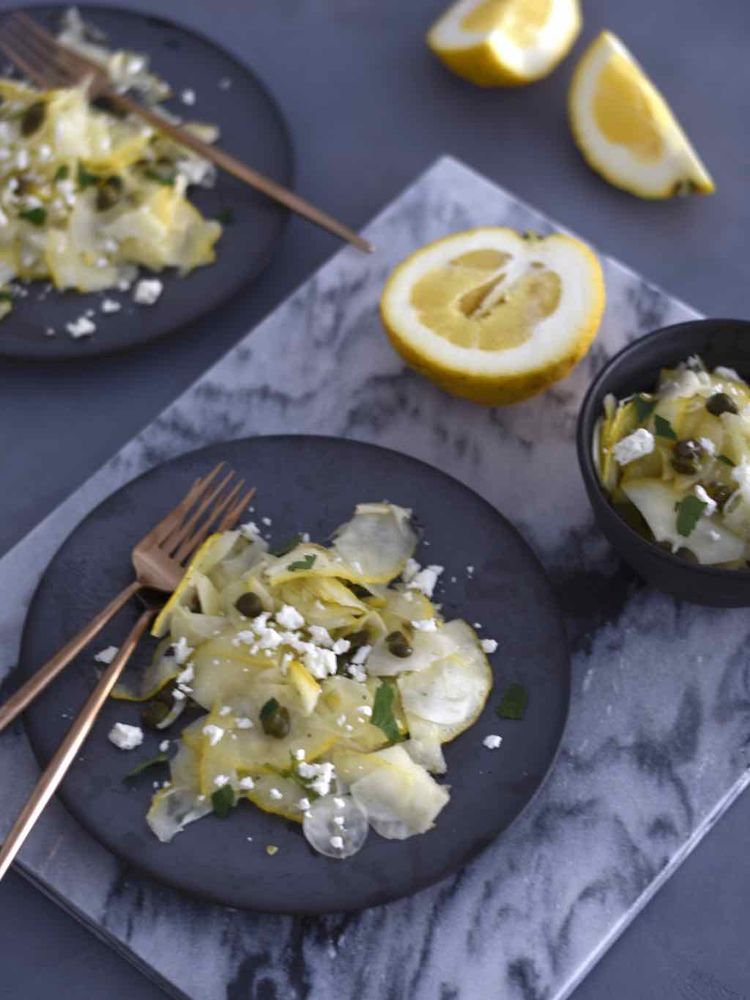Rezeptbild: ZEDRATZITRONEN-SALAT MIT FENCHEL & KAPERN