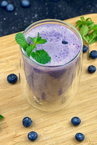 Rezeptbild: Blaubeer Power Smoothie - Blaubeer-Protein Smoothie Rezept