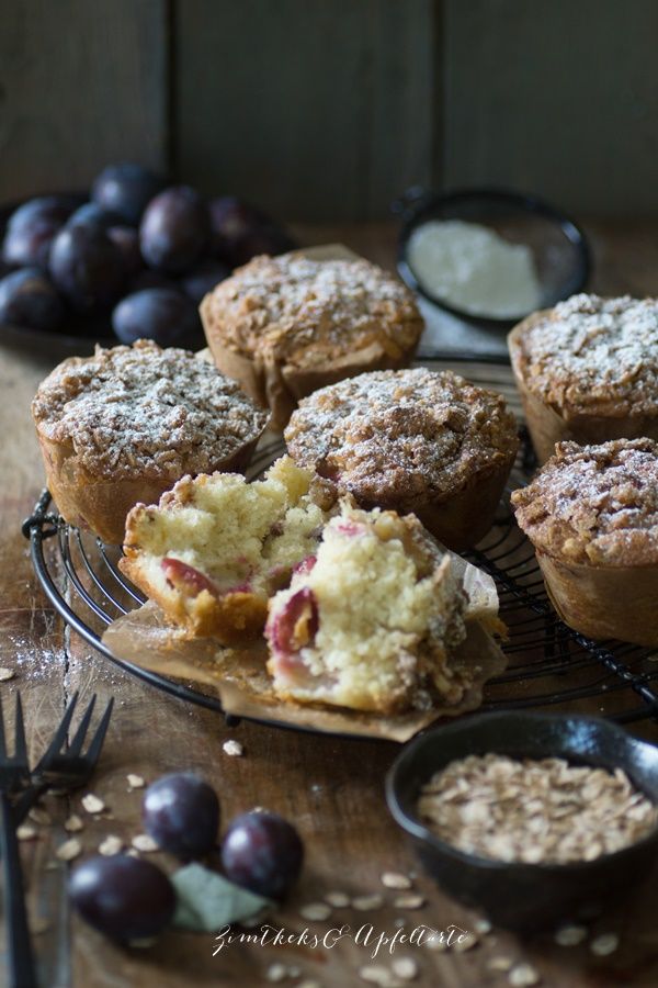 Rezeptbild: Gesunde Zwetschgen-Joghurt-Muffins