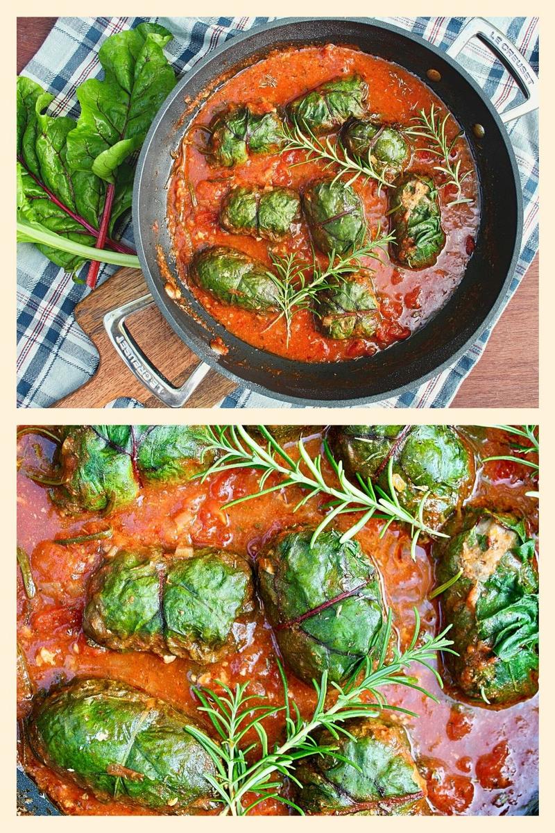 Rezeptbild: Mangoldrouladen mit Hackfleisch