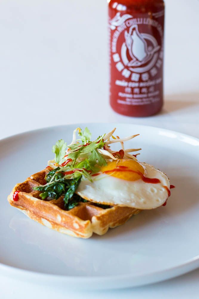 Rezeptbild: Frische Waffeln auf asiatisch