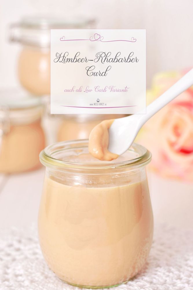 Rezeptbild: Himbeer-Rhabarber-Curd cremig lecker