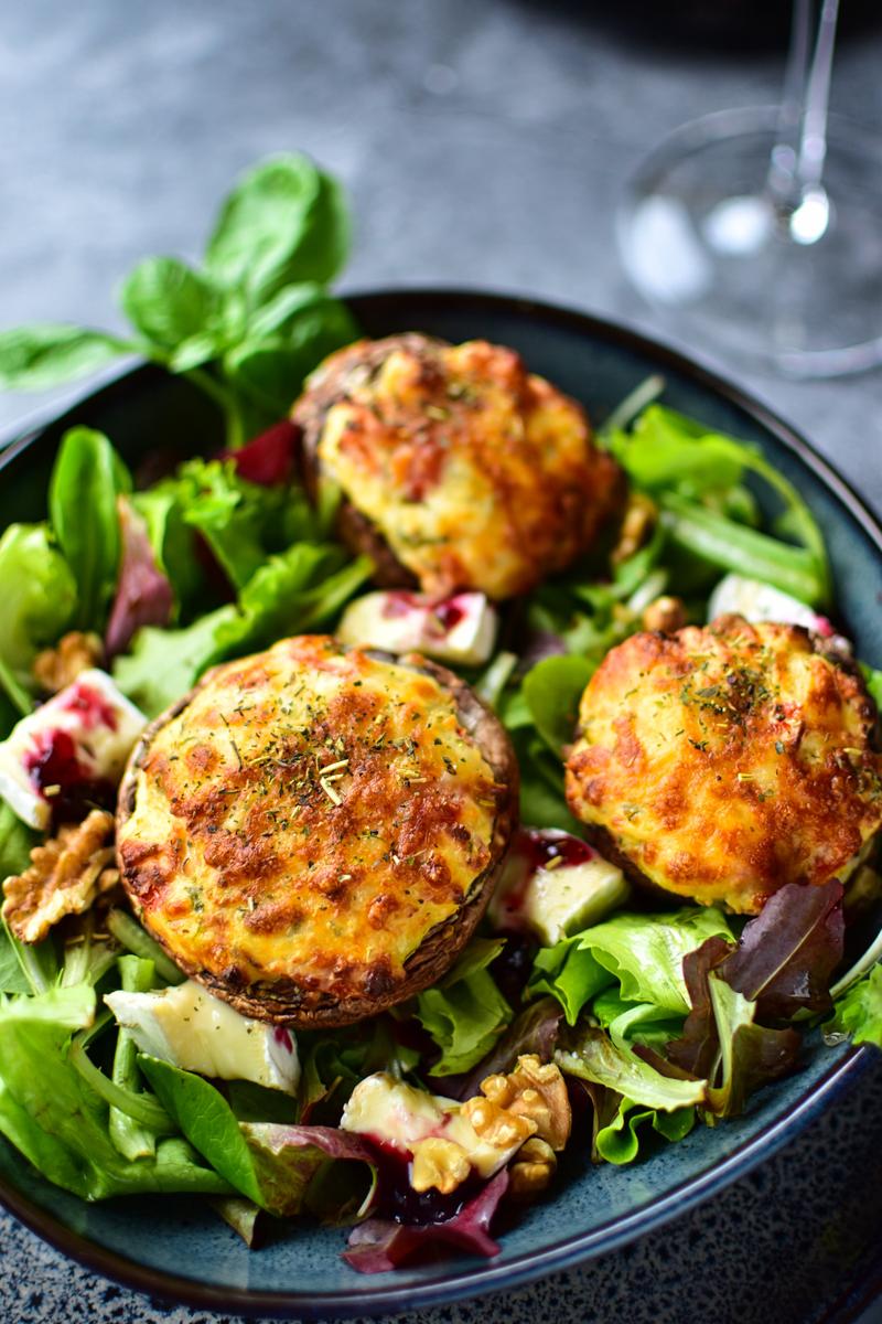Rezeptbild: Gefüllte Champignons aus dem Airfryer