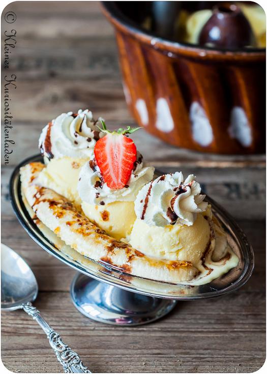 Rezeptbild: Banana Split mit karamellisierten Bananen 