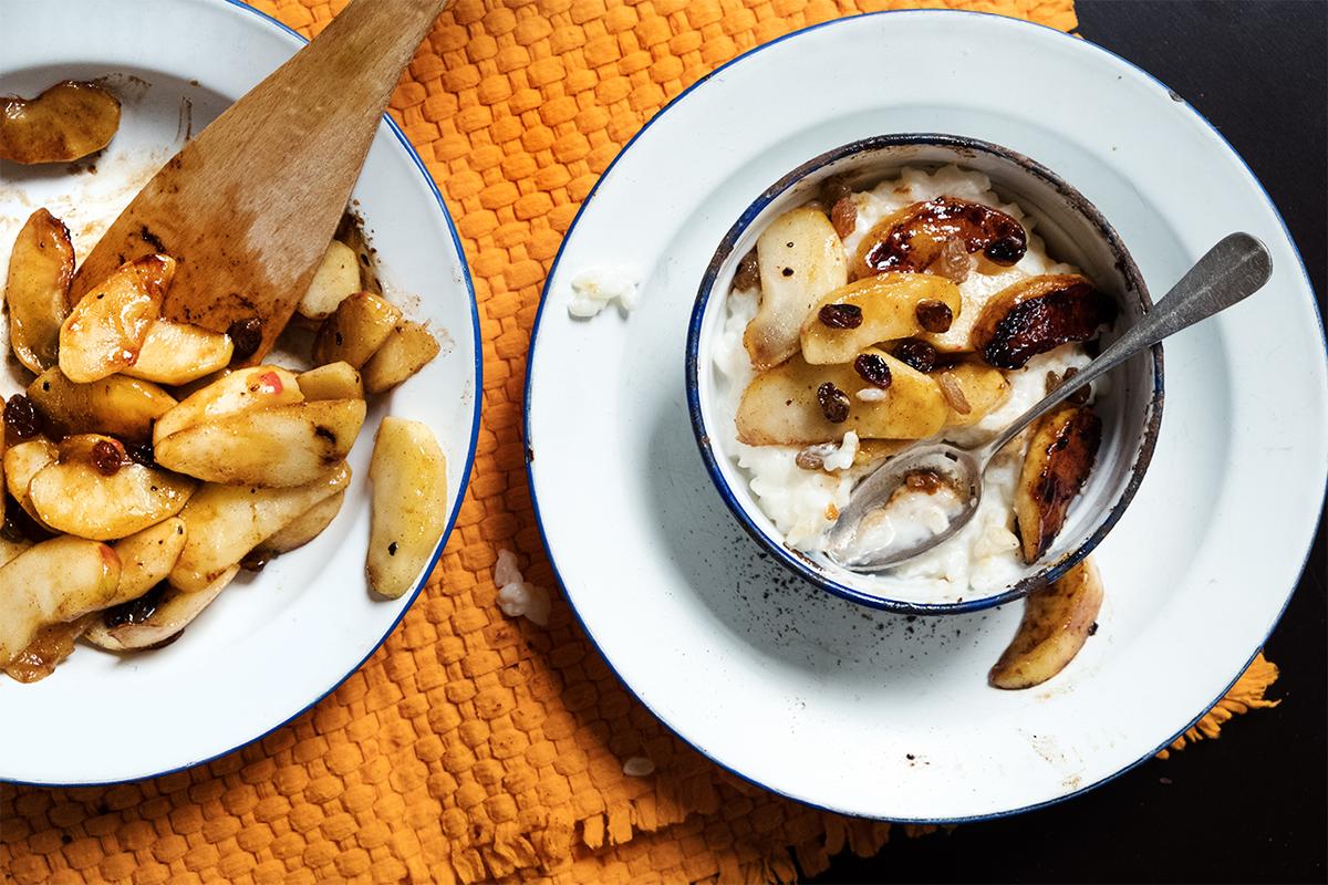 Rezeptbild: Milchreis mit gebratenen Äpfeln
