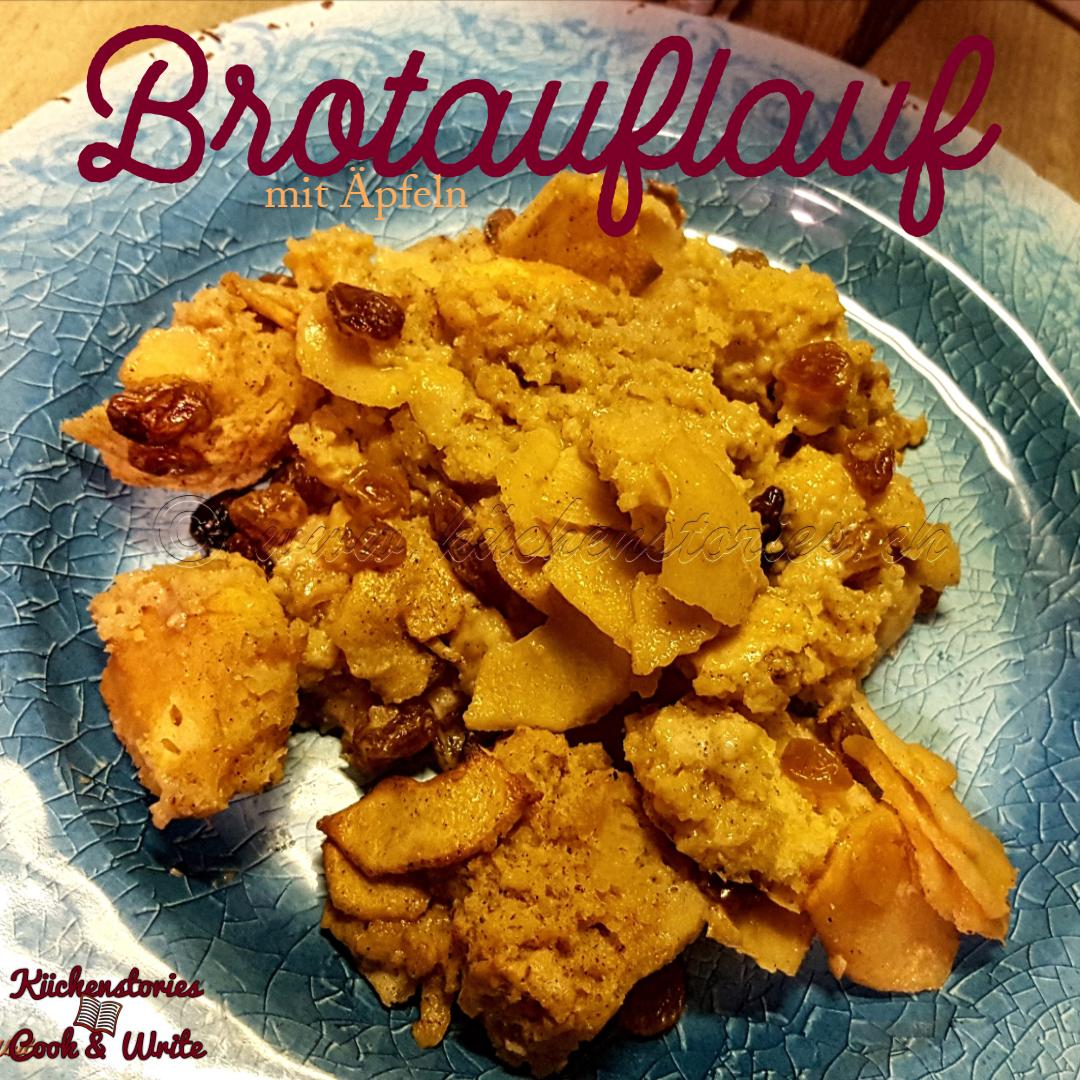 Rezeptbild: Brotauflauf mit Äpfeln