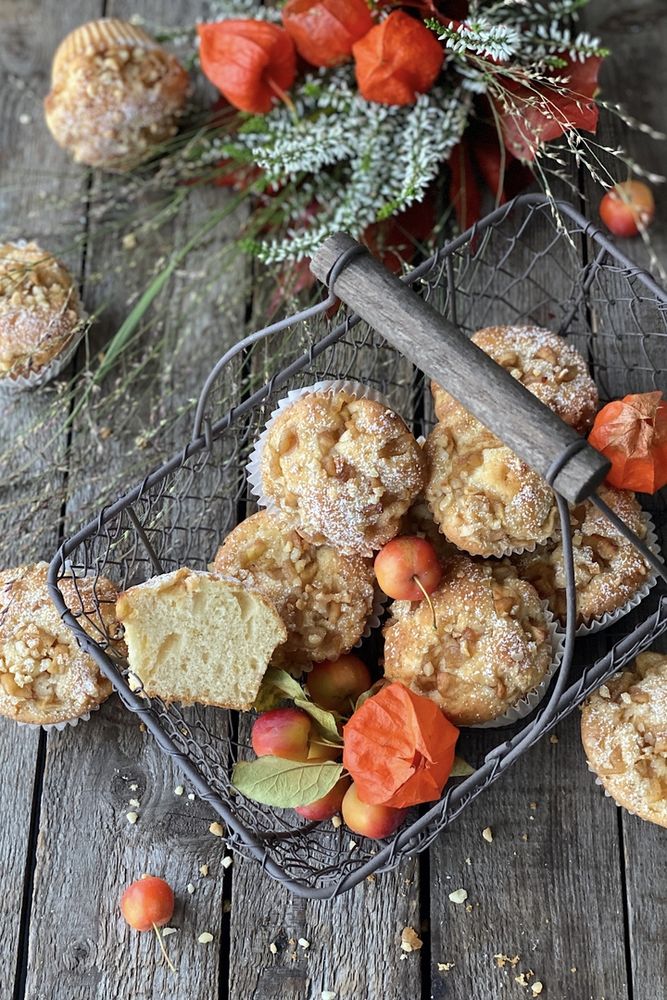 Rezeptbild: Bratapfel Muffins mit Buttermilch