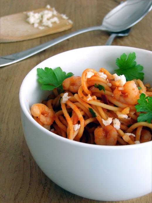 Rezeptbild: One Pot Pasta Tomate Shrimps