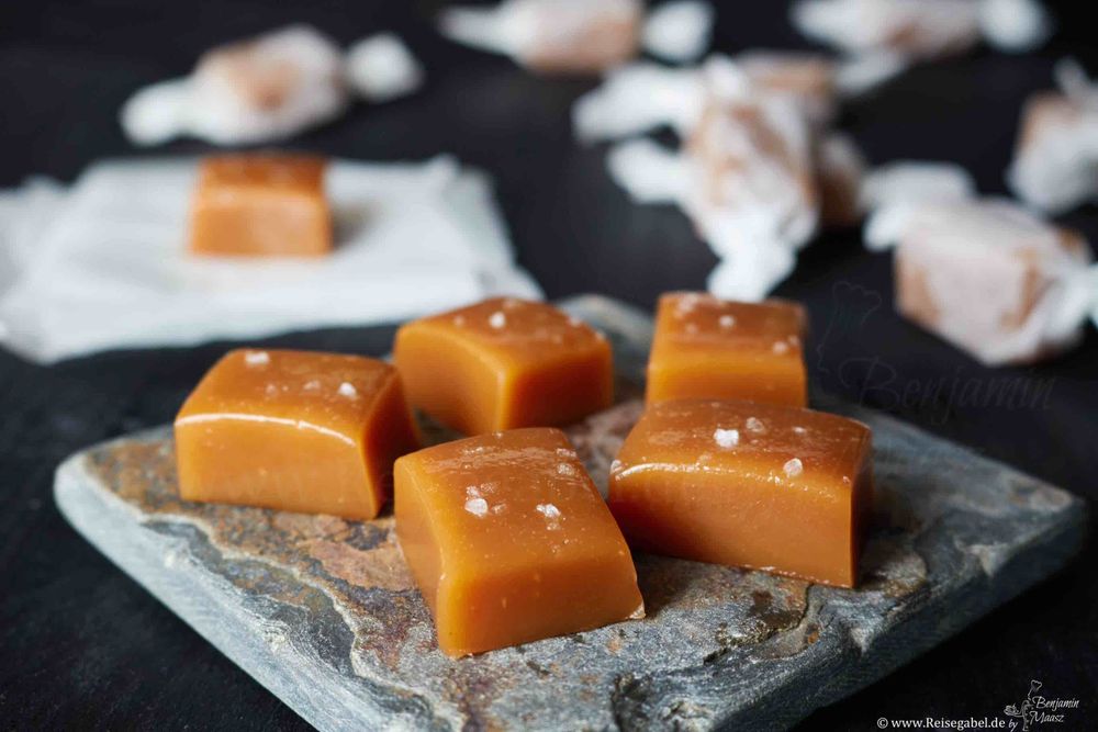 Rezeptbild: Karamellbonbons mit Meersalz – süß, salzig, lecker!